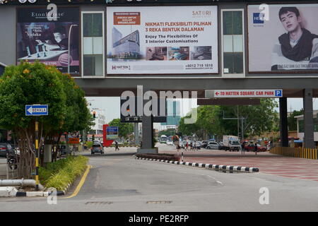 Malacca Street near Hatten hotel Stock Photo