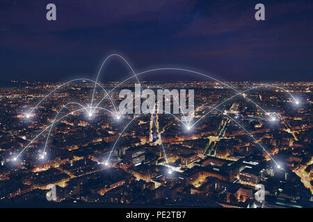 communication technology and global business online, internet connection concept, connectivity Stock Photo