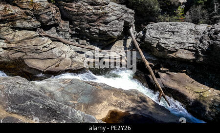 Linville Falls in western North Carolina, USA Stock Photo