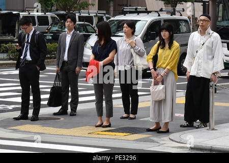 People on their way to work Kyoto Stock Photo
