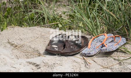 Bald Head Island-Beach, Marina, Lighthouse Stock Photo