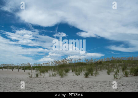 Bald Head Island-Beach, Marina, Lighthouse Stock Photo