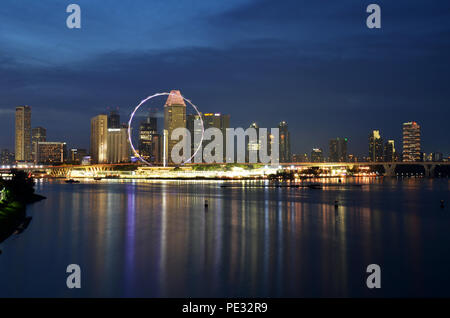 Modern buildings of Singapore skyline landscape in business district Stock Photo