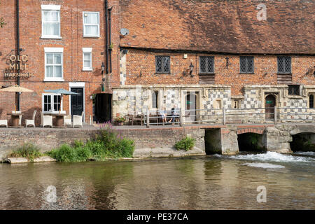 The Old Mill Hotel public house and restaurant in Harnham near Salisbury Wiltshire UK Stock Photo