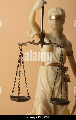 Justizia Figure on beige Background Stock Photo