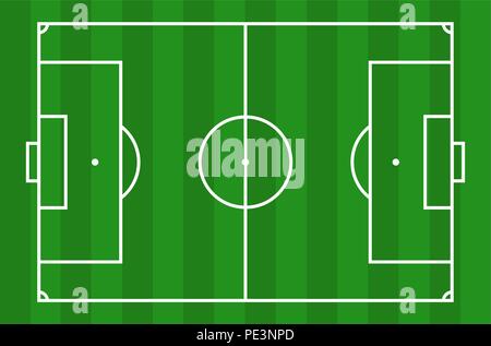 Soccer field - View from above Stock Vector