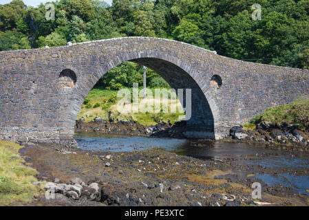 Clachan Bridge over the Atlantic on the Island of Seil near Oban in Argyll Scotland on the way to Ellenabeich Stock Photo