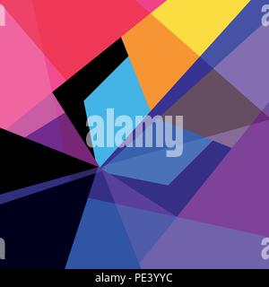 Abstract interesting colorful multicolored background with geometric shapes Stock Vector
