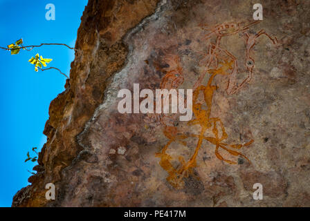 Aborginal rock art, Nourlangie Rock, Kakadu National Park, Northern Territories, Australia Stock Photo