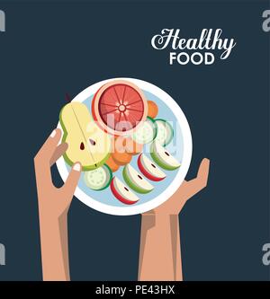 Healthy food concept Stock Vector