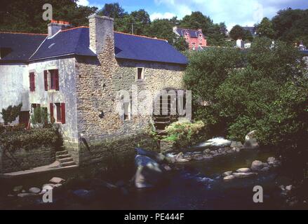 A watermill in Pont-Aven, Brittany, France. Stock Photo