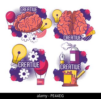 Set of creative design Stock Vector