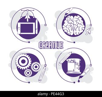 Set of creative design Stock Vector