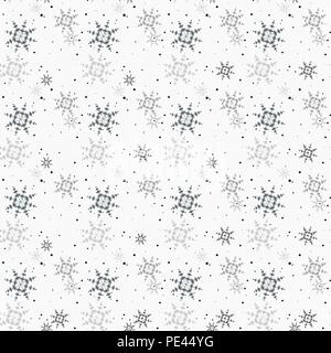 Christmas seamless pattern with snowflakes white background eps10 Stock Vector