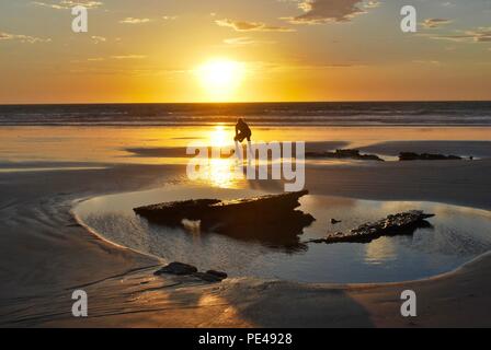 Sunset over the Indian Ocean. Cable Beach, Broome Western Australia Stock Photo