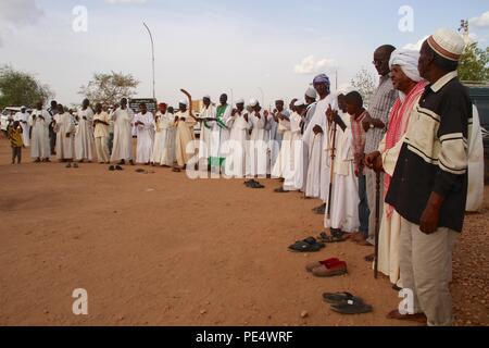 Sufi ceremony every Sunday in Omdurman cemetery , Khartoum, Sudan Stock Photo