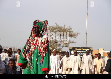 Sufi ceremony every Sunday in Omdurman cemetery , Khartoum, Sudan Stock Photo