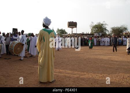 Sufi ceremony every Sunday in Omdurman cemetery , Khartoum, Sudan Stock Photo