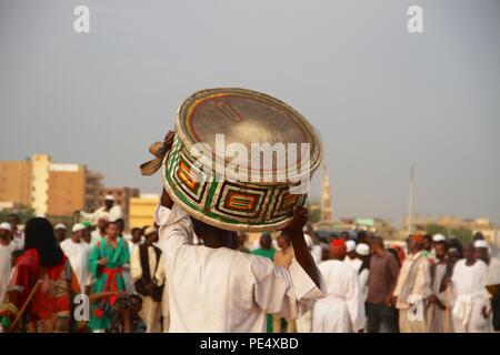 Sufi ceremony every Sunday in Omdurman cemetery , Khartoum, Sudan Stock Photo