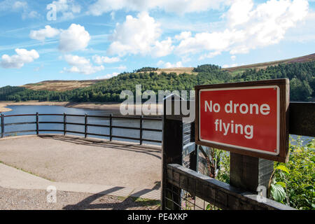 The beautiful scenery of the Upper Derwent Valley and Ladybower reservoir and dam near Sheffield South Yorkshire UK Stock Photo