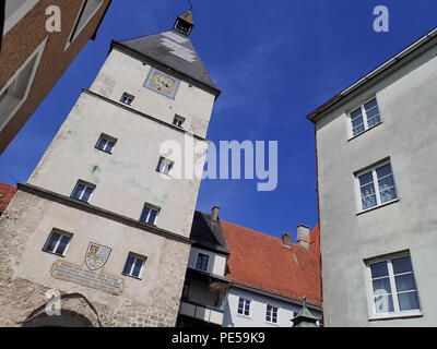 Braunau am Inn. In a simple yellow house in Salzburger Vorstadt 15, Braunau am Inn, where his parents rented a small flat, Adolf Hitler was born on April 20th 1889. He later became the worst criminal in the history.  In his birthplace in the Austrian town Braunau am Inn they try to forget him. They want to avoid the neo-nazi to make a pilgrimage site from this place. That´s why the state expropriated the building from the owner, Gerlinde Pommer - Angloher, last year, and plan to rebuild it and use it for charitative purposes. Stock Photo