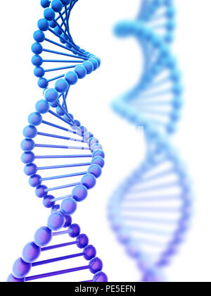 Dna spiral. 3d illustration isolated on white background Stock Photo ...