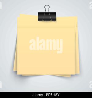 Paper banner - business infographic. Clip, pin icon. Stock Vector
