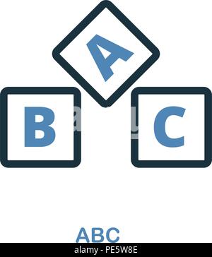 Abc creative icon. Simple element illustration. Abc concept symbol design from education collection. Can be used for web, mobile and print. web design Stock Vector