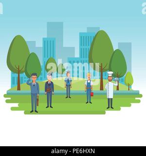 Jobs and professions Stock Vector