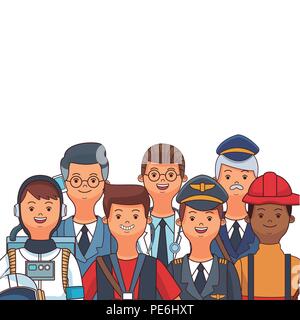 Jobs and professions Stock Vector