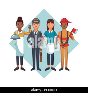 Jobs and professions Stock Vector