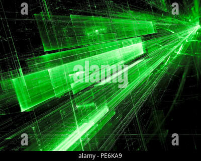 Abstract green perspective background digitally generated image Stock Photo