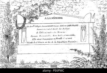 Arnaud - Recueil de tombeaux des quatre cimetières - Bertrand. Stock Photo