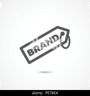 Brand icon on white Stock Vector