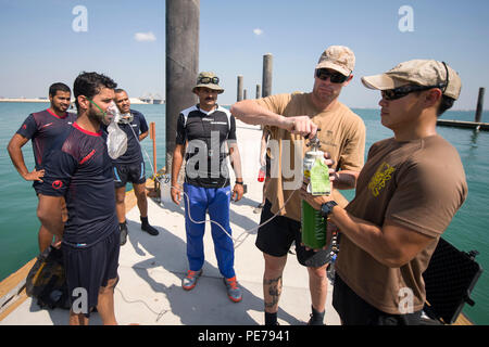Task Force 56 Commander, Task Force 56 demonstrates SeaBotix remotely operated ...