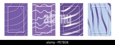 Set of vertical covers for graphic design. Background with brush decoration. Vector illustration. Stock Vector