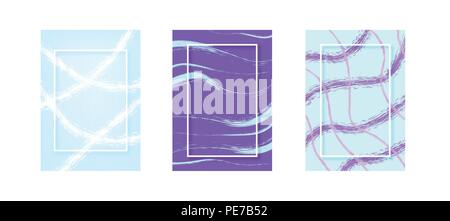 Set of vertical covers for graphic design. Background with brush decoration. Vector illustration. Stock Vector