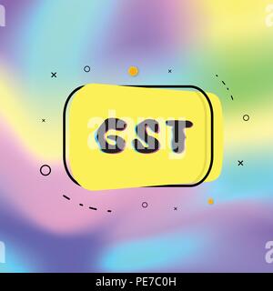 GST banner. Vector illustration. Stock Vector