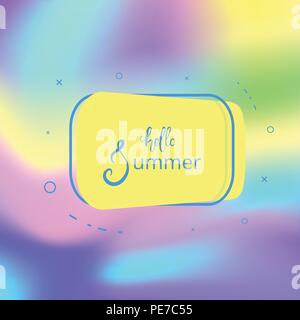 Hello Summer banner. Vector illustration. Stock Vector