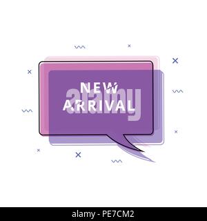 New Arrival card isolated on white background. Vector illustration. Stock Vector