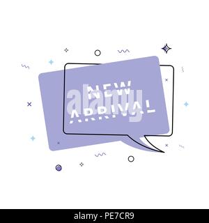 New Arrival card isolated on white background. Vector illustration. Stock Vector