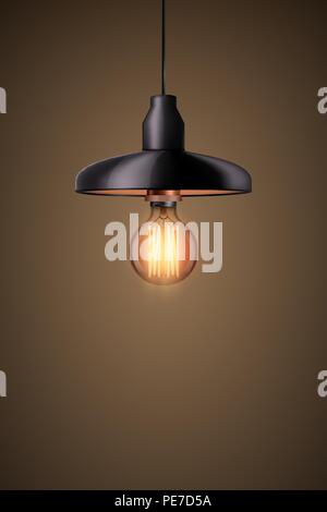 Decorative edison light bulb with chandelier Stock Vector