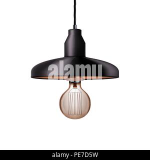Decorative edison light bulb with chandelier Stock Vector