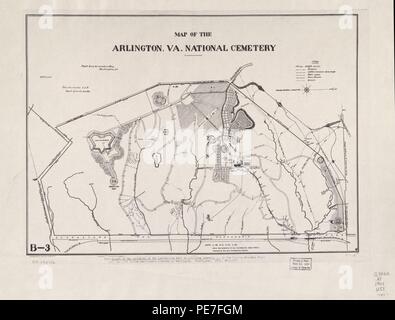 Map of Arlington National Cemetery Stock Photo - Alamy