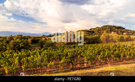 Sunset near the Abbey of Rosazzo, Friuli, Italy Stock Photo - Alamy