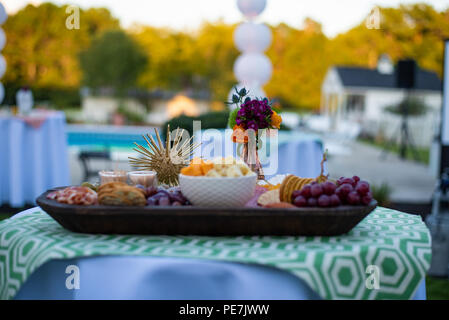 Food Catered At A Backyard Wedding Reception Images Taken In A