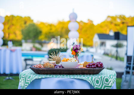 Food Catered At A Backyard Wedding Reception Images Taken In A