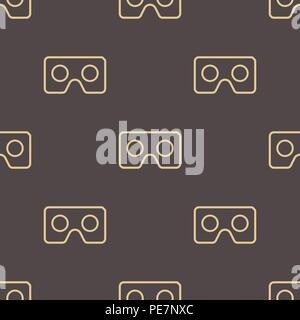 Seamless Vector Pattern With VR Logos Stock Vector