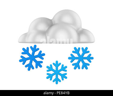 Forecast weather icon - snow Stock Photo - Alamy
