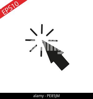 mouse arrow icon, computer mouse arrow vector icon, mouse arrow in trendy flat style.eps 10 Stock Vector